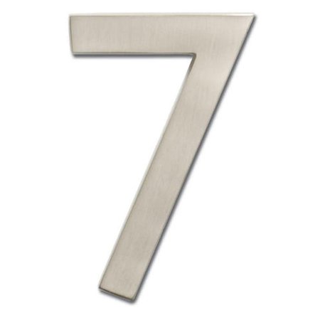 PERFECTPATIO Solid Cast Brass 5 in. Satin Nickel Floating House Number 7 PE2522229